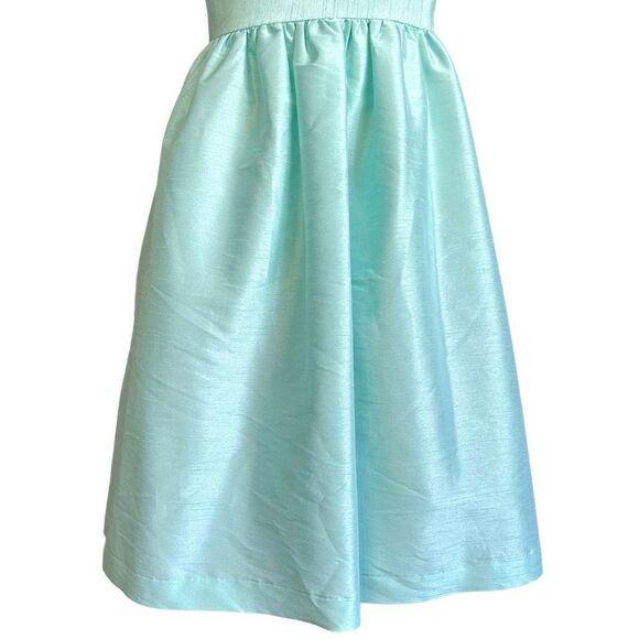 Alfred Sung One Shoulder Dupioni Belted Cocktail Dress Style D528 Sea Side - Picture 8 of 12